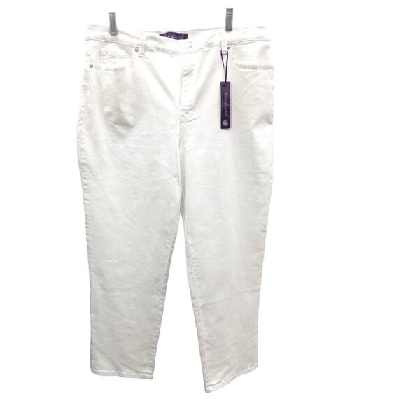 New Gloria Vanderbilt Amanda Jeans White 16 Short - Picture 3 of 7